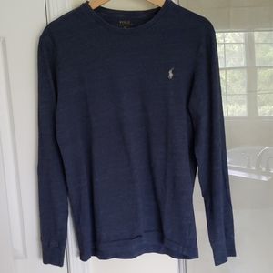 Polo heathered navy longsleeve